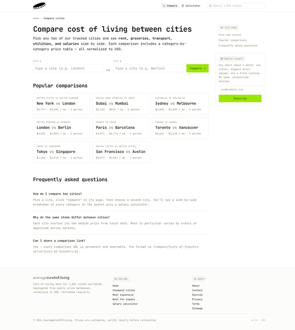 Average Cost of Living - Screenshot 2